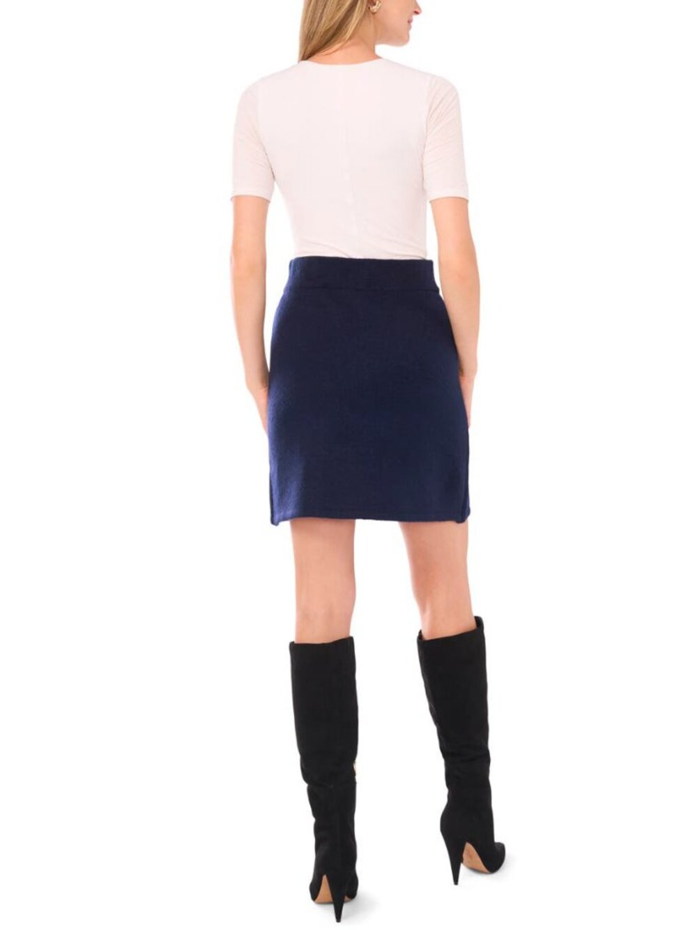 1.STATE Nordstrom Navy Blue Knit Sweater Mini Skirt NWT L - Picture 3 of 8